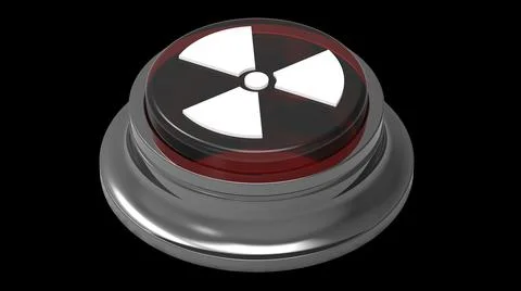 Nuclear button red and white isolated 3d illustration render イラスト素材