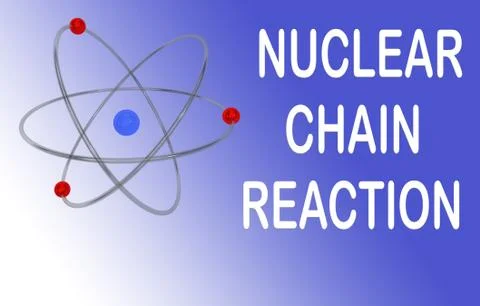 NUCLEAR CHAIN REACTION concept Stock Illustration
