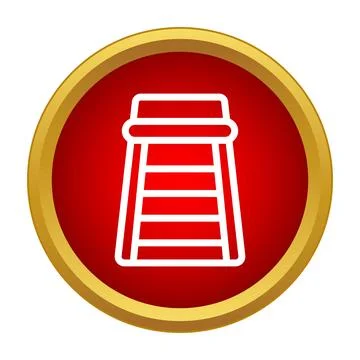 Nuclear cooling tower icon representing energy and power Illustrazione stock
