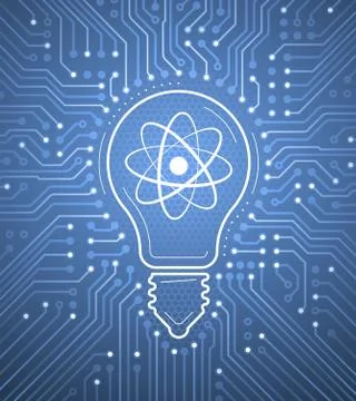 Nuclear Electricity Illustrazione stock