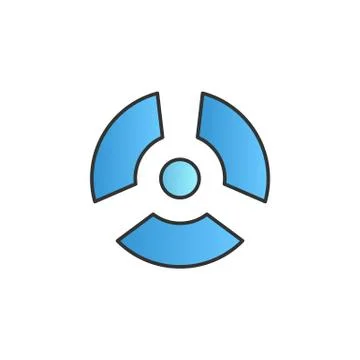 Nuclear energy color gradient vector icon Stock Illustration