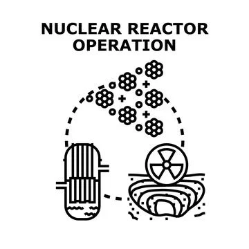Nuclear energy generating power concept illustration Stock Illustration