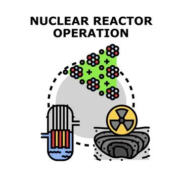 Nuclear energy generating power concept illustration Stock Illustration