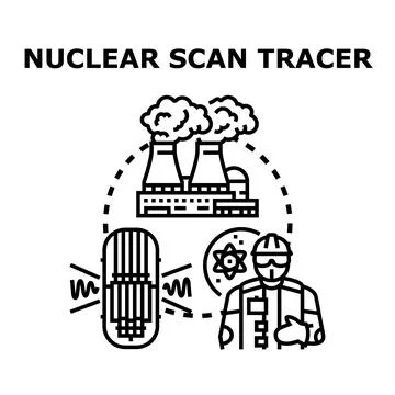 Nuclear energy generating process with scan tracer concept 스톡 일러스트