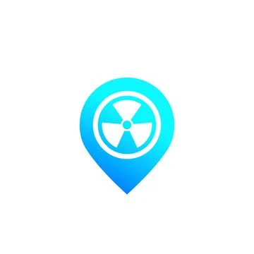 Nuclear energy icon on mark Stock Illustration
