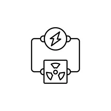 Nuclear, energy icon. Simple line, outline vector electro power icons for ui and Stock Illustration