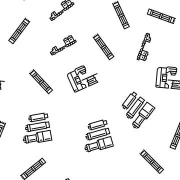 Nuclear engineer energy power vector seamless pattern Stockillustratie