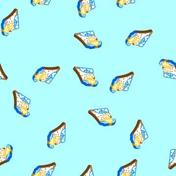 Nuclear engineer worker isometric icon seamless pattern Stock Illustration