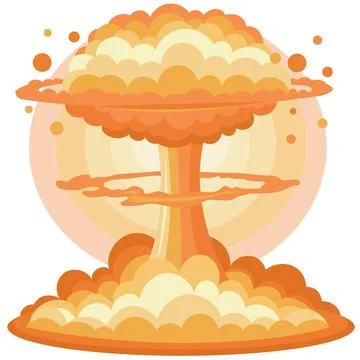 Nuclear explosion after atomic bomb Stock Illustration