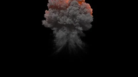 A nuclear explosion in the air with a large release of energy Video stock 274793239
