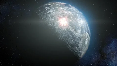 Nuclear explosion on America continent, ... | Stock Video | Pond5