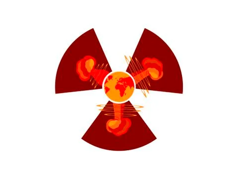 Nuclear explosion. Atomic bomb. Vector illustration Illustrazione stock