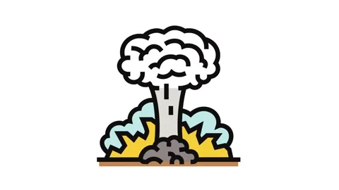 Nuclear explosion cloud radioactive pollution Stock Footage 326115063