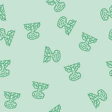 Nuclear explosion cloud radioactive pollution line seamless pattern イラスト素材