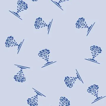 Nuclear explosion cloud radioactive pollution glyph vector seamless pattern 스톡 일러스트