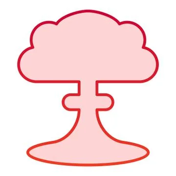 Nuclear explosion flat icon. Radioactive explosion vector illustration isolated Illustrazione stock
