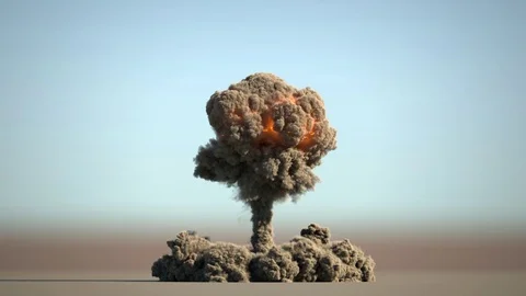 Nuclear explosion Stock Footage 79575913