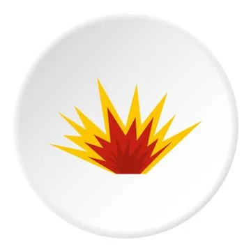 Nuclear explosion icon circle Stock Illustration