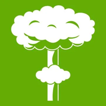 Nuclear explosion icon green Stock Illustration