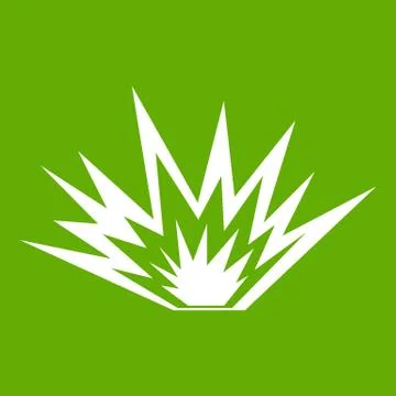 Nuclear explosion icon green Stock Illustration