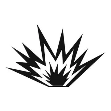 Nuclear explosion icon, simple style Stock Illustration