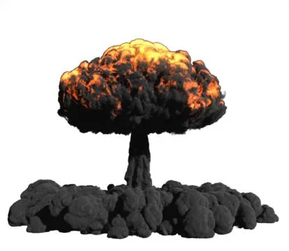 Nuclear explosion Stock Illustration