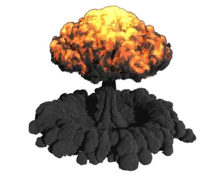 Nuclear explosion Stock Illustration