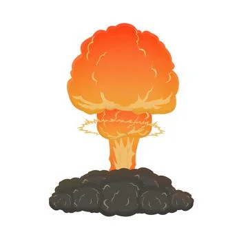 Nuclear explosion Stock Illustration