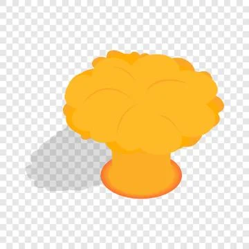 Nuclear explosion isometric icon Stock Illustration