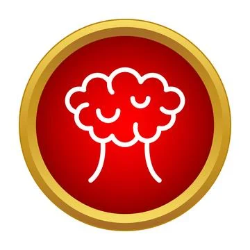 Nuclear explosion mushroom cloud atomic bomb icon Illustrazione stock