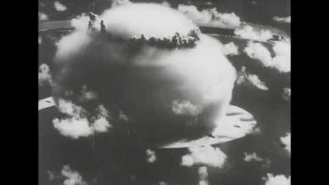 Nuclear Explosion at the Nevada Test site Stock Footage