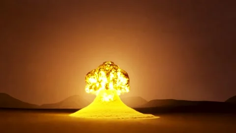 Nuclear explosion, nuclear weapons test, weapons of mass destruction. Stock Footage 209923685