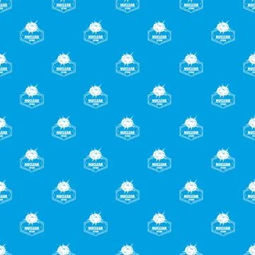Nuclear explosion pattern seamless blue Stockillustratie