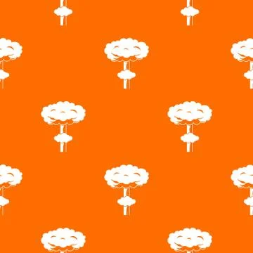 Nuclear explosion pattern seamless Stock Illustration