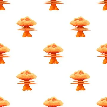 Nuclear explosion pattern seamless vector Stockillustratie