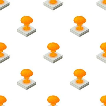 Nuclear explosion pattern seamless vector Illustrazione stock