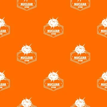 Nuclear explosion pattern vector orange Illustrazione stock
