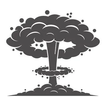 Nuclear explosion vector icon Stock Illustration