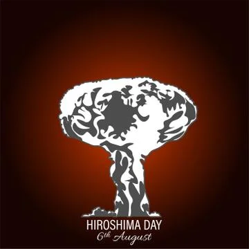 Nuclear explosion vector illustration isolated on white background. Internati Иллюстрация