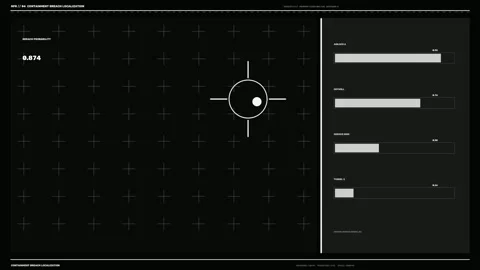 Nuclear Facility Breach Localization HUD Seamless Loop Stock Footage 342278744