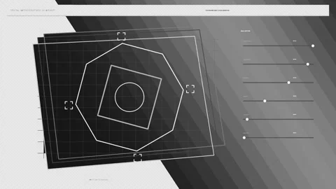 Nuclear Facility Containment Seal HUD Seamless Loop Stock Footage 342278418
