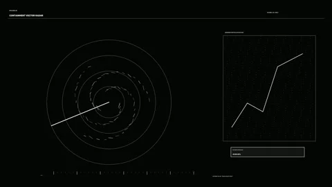 Nuclear Facility Diagnostics Interface Seamless Loop Stock Footage 342278110