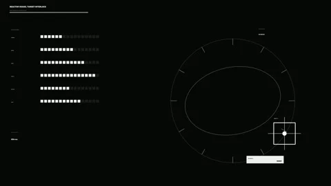 Nuclear Facility Warning System HUD Seamless Loop Stock Footage 342279403