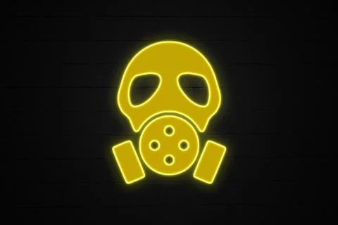 Nuclear fallout - Neon light 스톡 일러스트
