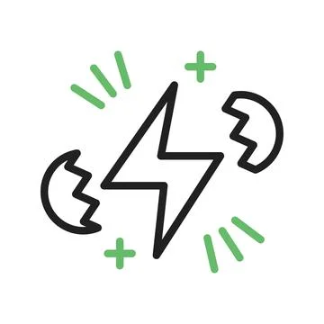 Nuclear Fission icon vector image. Stock Illustration