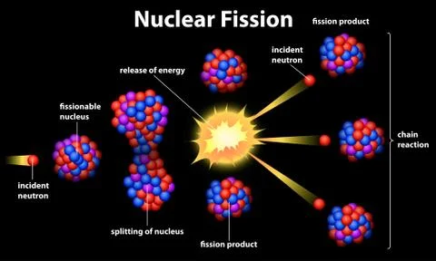 Nuclear fission Stock Illustration
