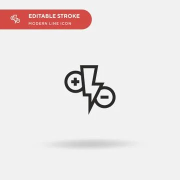 Nuclear Fission Simple vector icon. Illustration symbol design template for w Stock Illustration