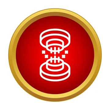 Nuclear fusion process icon generating clean energy Stock Illustration