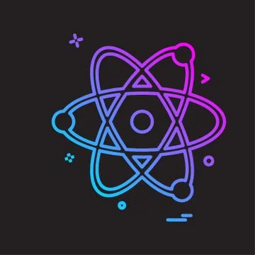 Nuclear icon design vector Ilustración de archivo