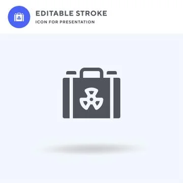 Nuclear icon vector, filled flat sign, solid pictogram isolated on white, log Stock-Illustration